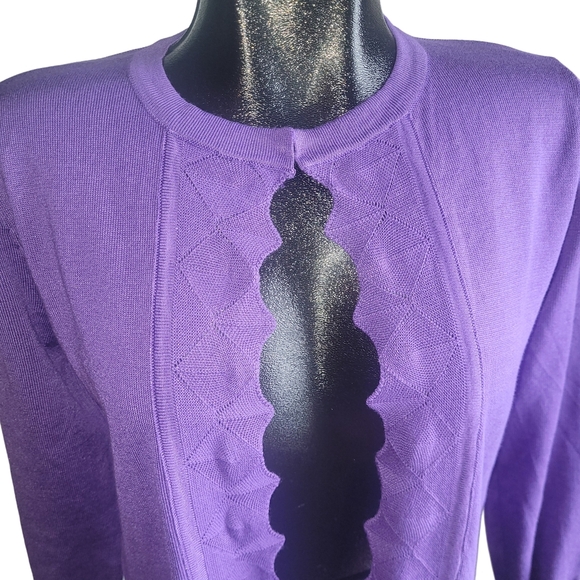 Luxxe Lane Purple Cardigan S - Picture 2 of 7